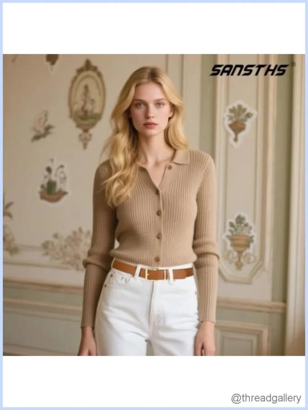 3 Pack Women's Faux Leather Belts Gold Square Buckle Waist Belt